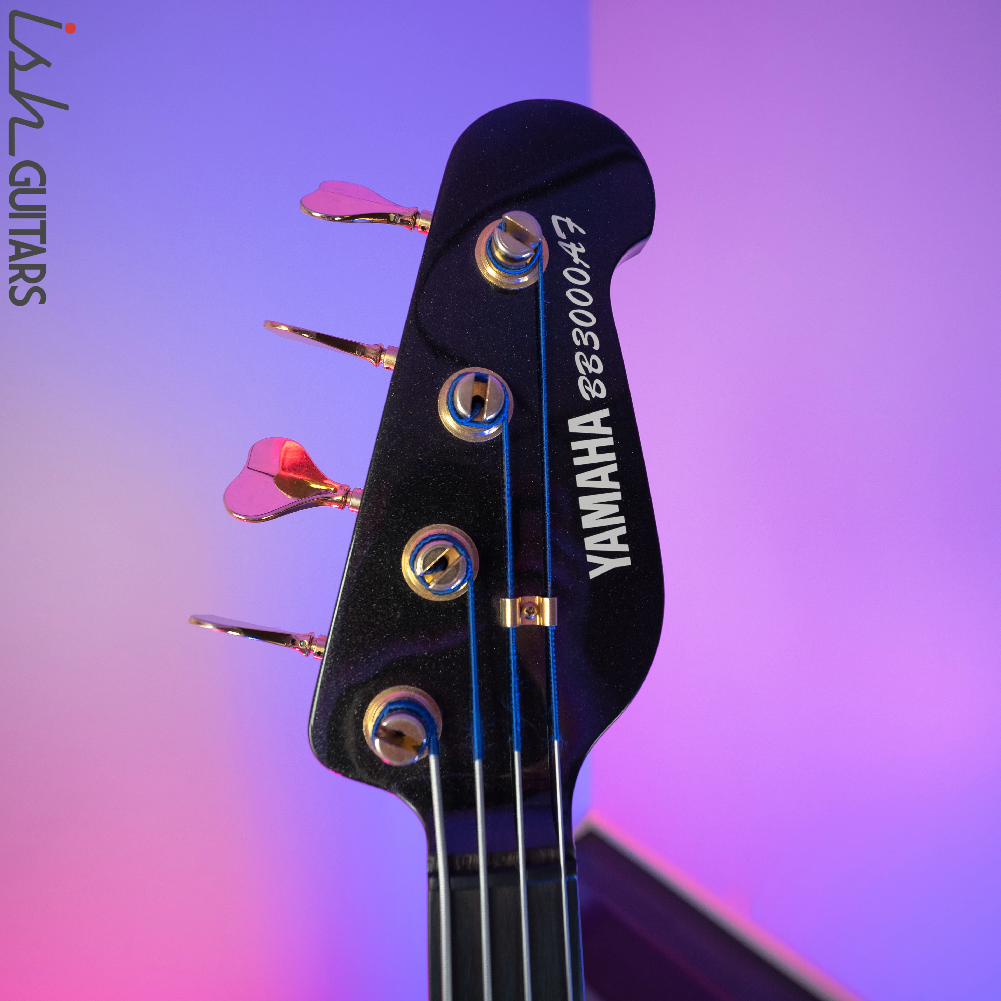 1990's Yamaha BB3000AF 4 String Fretless Metallic Black - Image 5