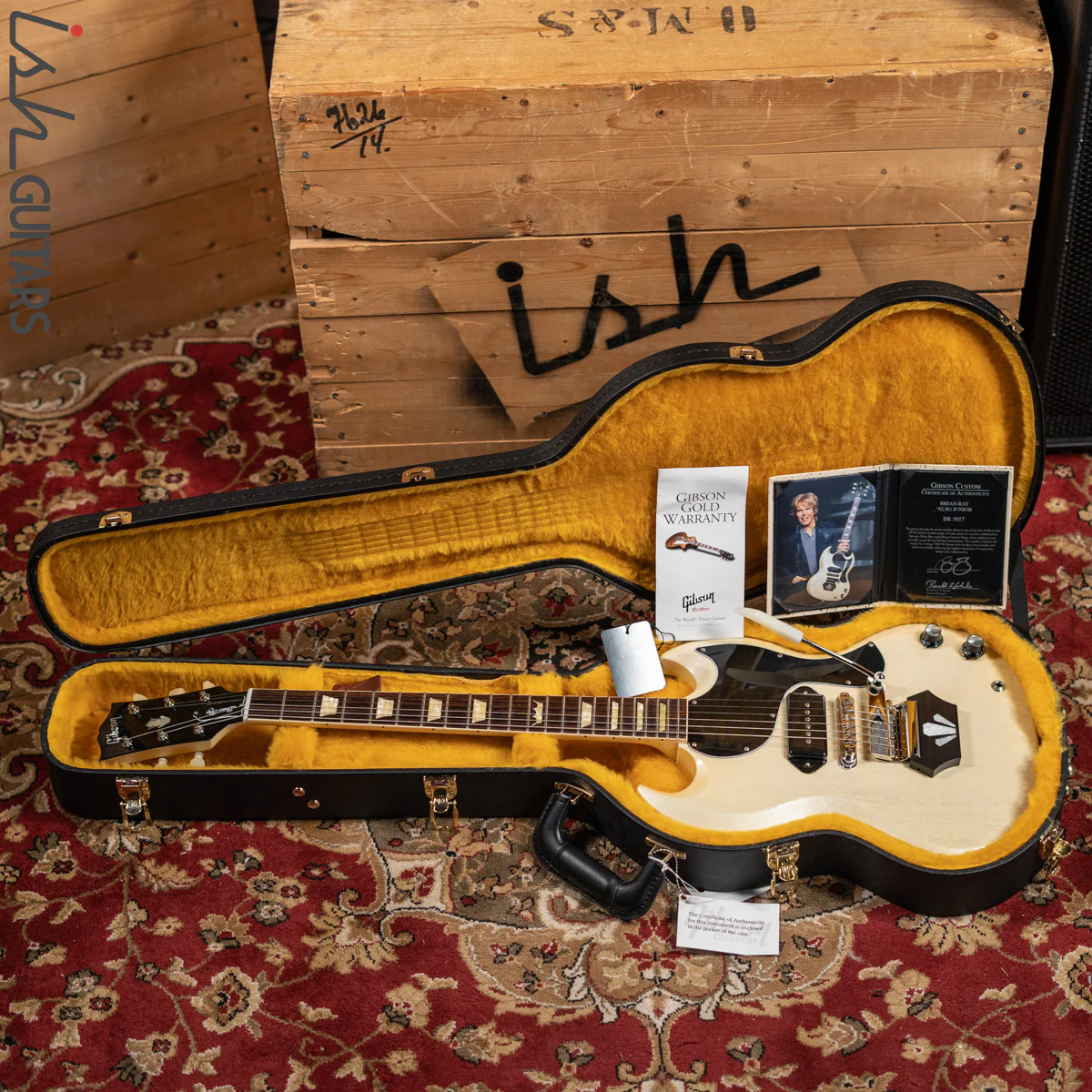 Gibson Custom Shop '62 Reissue SG Junior Brian Ray White Fox - Image 14