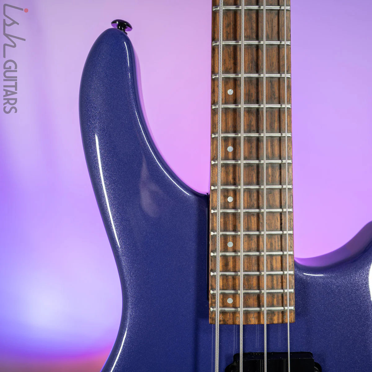 LTD H-4 Metallic Purple 4 String Bass Guitar - Image 3