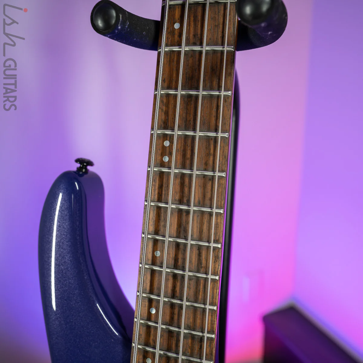 LTD H-4 Metallic Purple 4 String Bass Guitar - Image 6