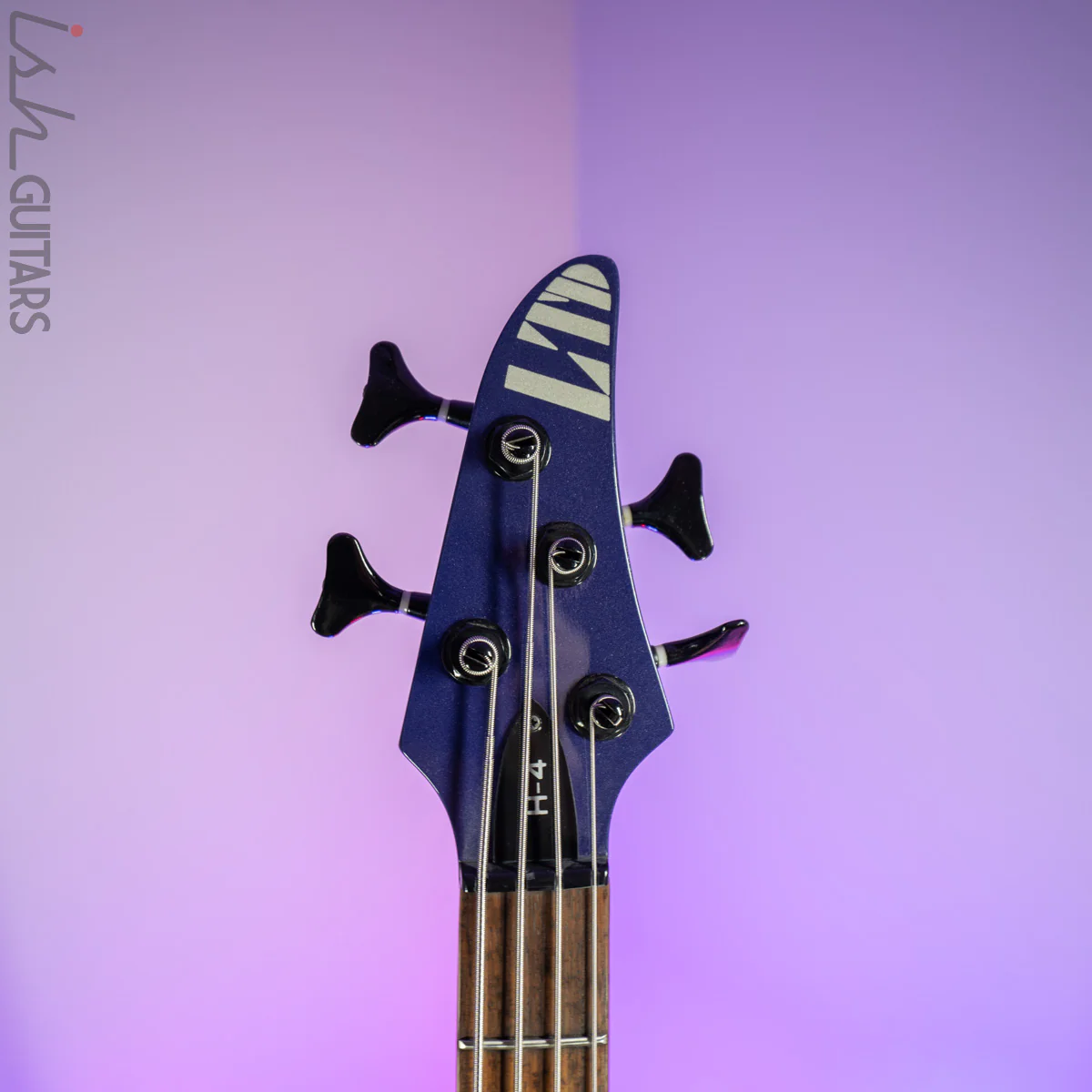 LTD H-4 Metallic Purple 4 String Bass Guitar - Image 7