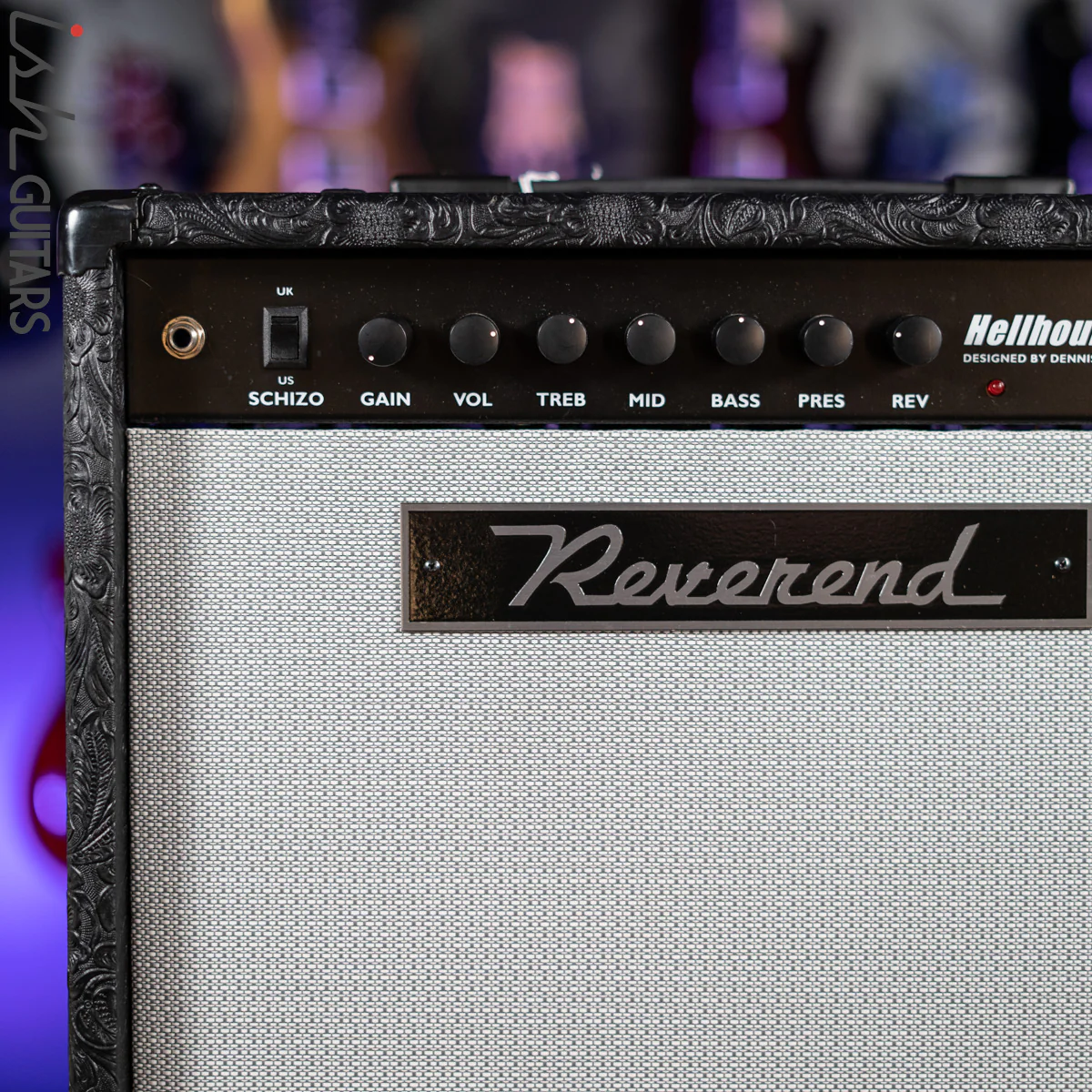 Reverend Hellhound 40/60 1x12 Combo Guitar Amplifier Black Paisley Wrap - Image 2